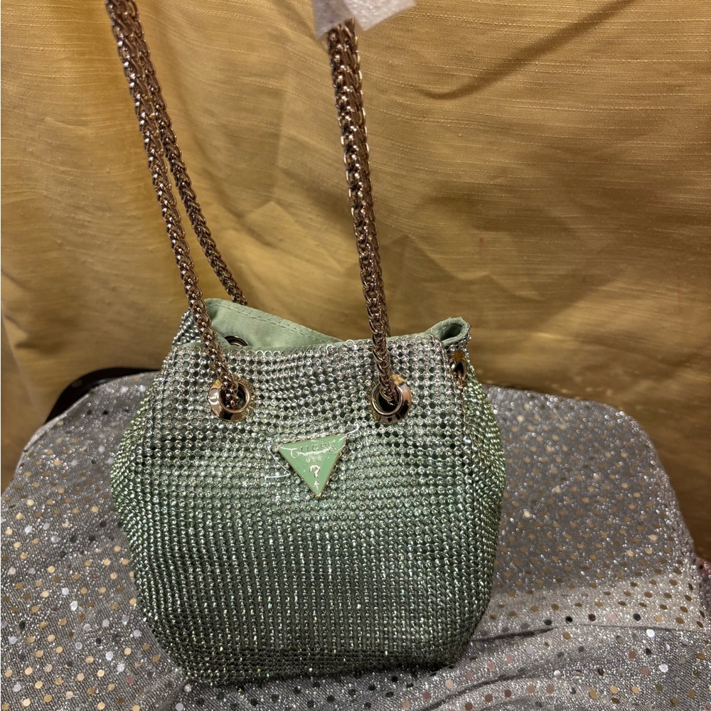Guess Shimmering Green Mini Bag‎